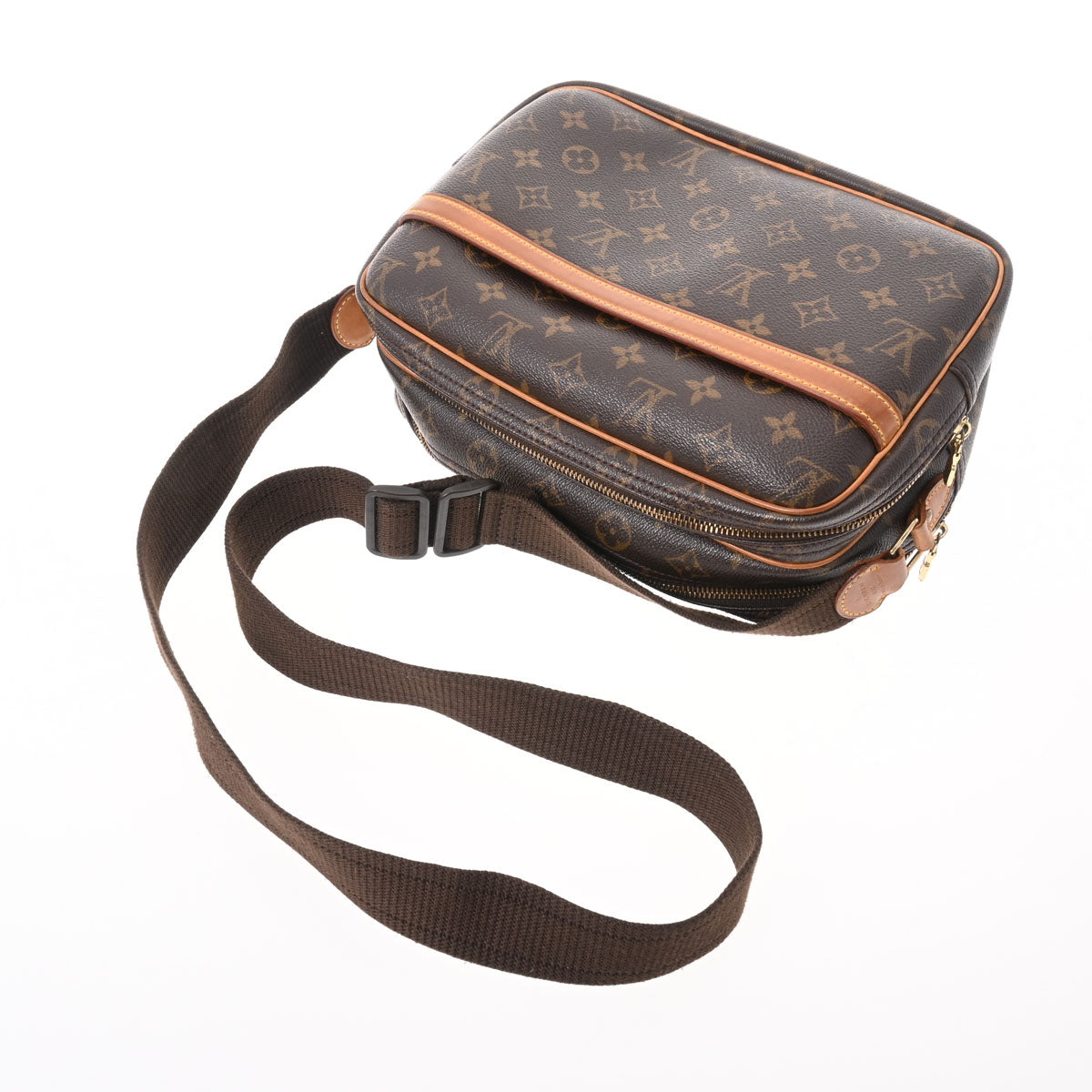 Louis Vuitton Monogram Reporter PM Brown Canvas Shoulder Bag