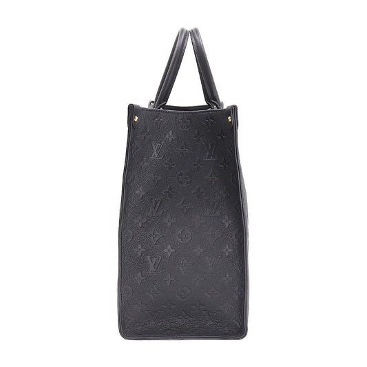 Louis Vuitton Monogram Implant Onthego GM 2 Way Tote Shoulder Bag Noir