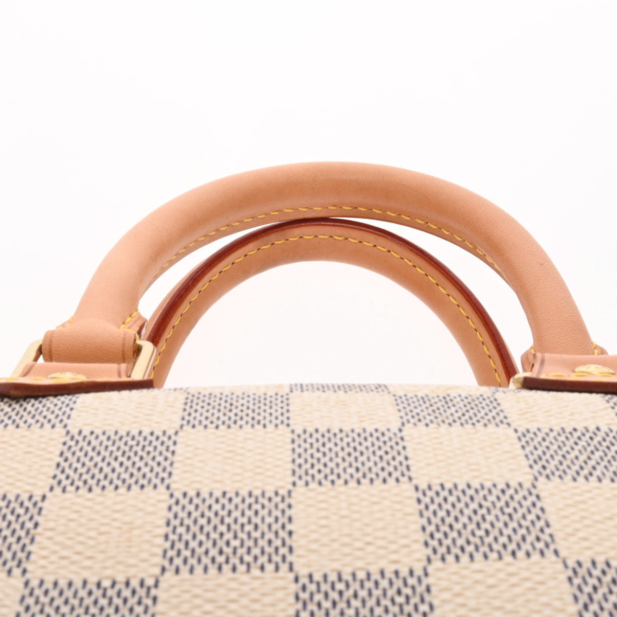 Louis Vuitton Damier Azur Speedy 25 White  Canvas Handbag