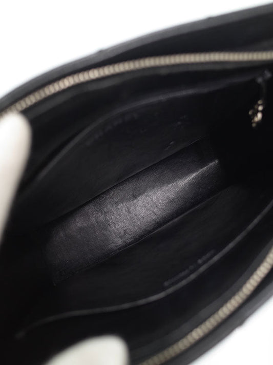 Chanel Wild Stitch Matelasse Chain Handbag Shoulder Bag Black