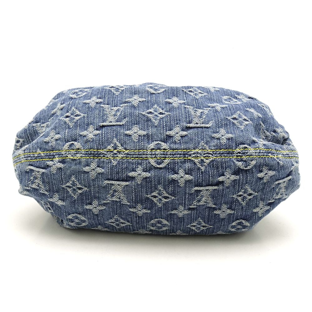 Louis Vuitton Handbag Monogram Denim Pleaty Blue