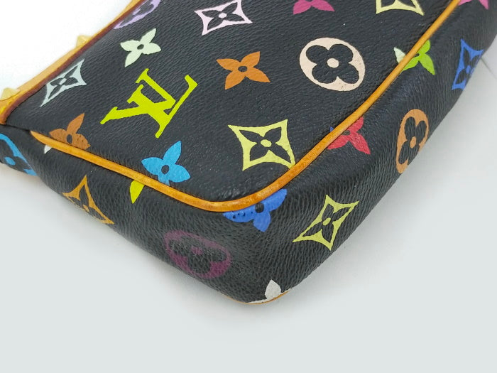 Louis Vuitton Pochette Accessories Pouch Monogram Multicolor Black