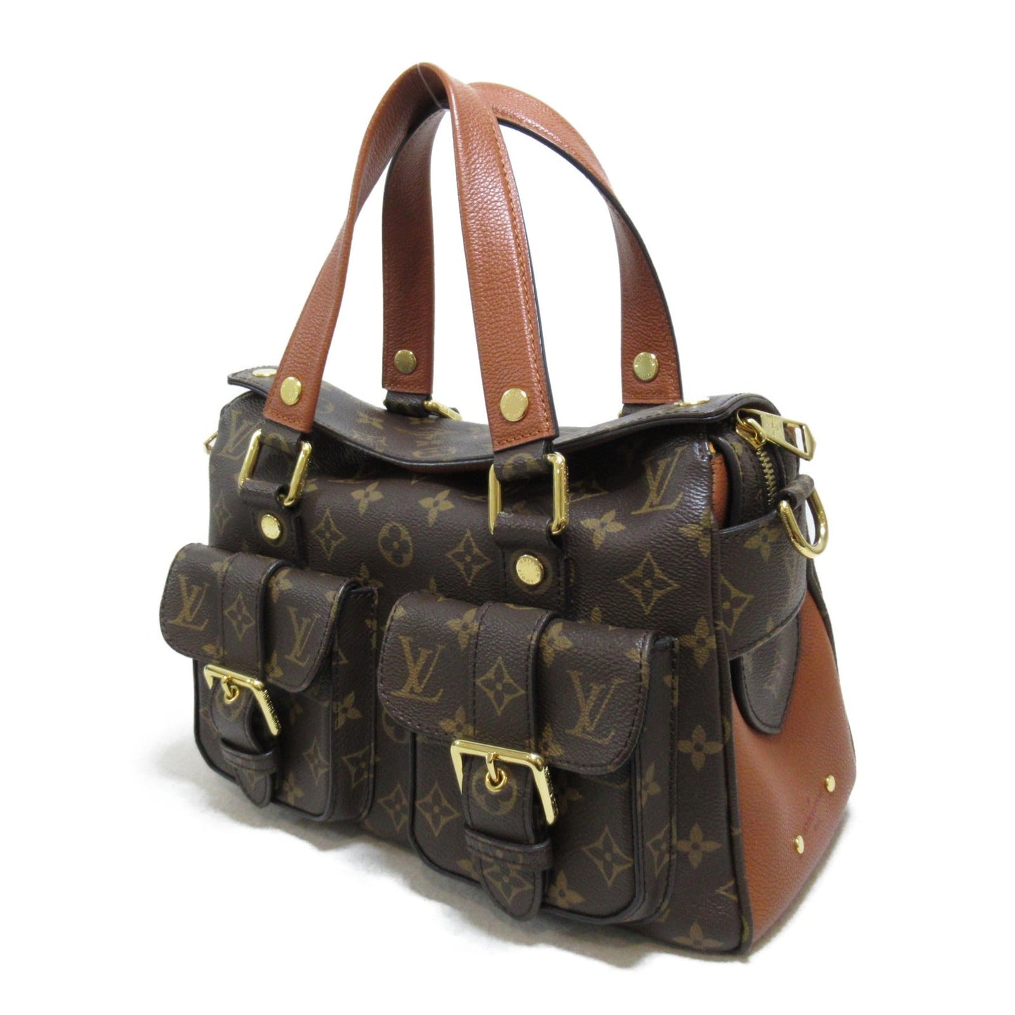 Louis Vuitton Manhattan 2way Handbag Pvc Coated