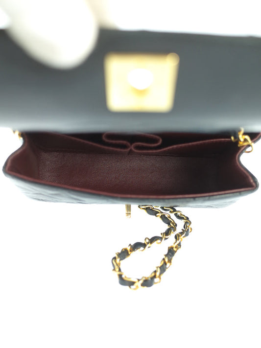 Chanel Mini Matelasse Chain Shoulder Bag Black
