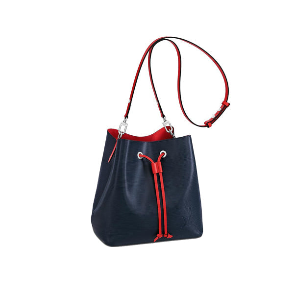 Louis Vuitton Noe Epi Shoulder Bag Black Red