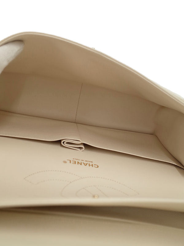 Chanel Deca Matelasse Chain Shoulder Bag White