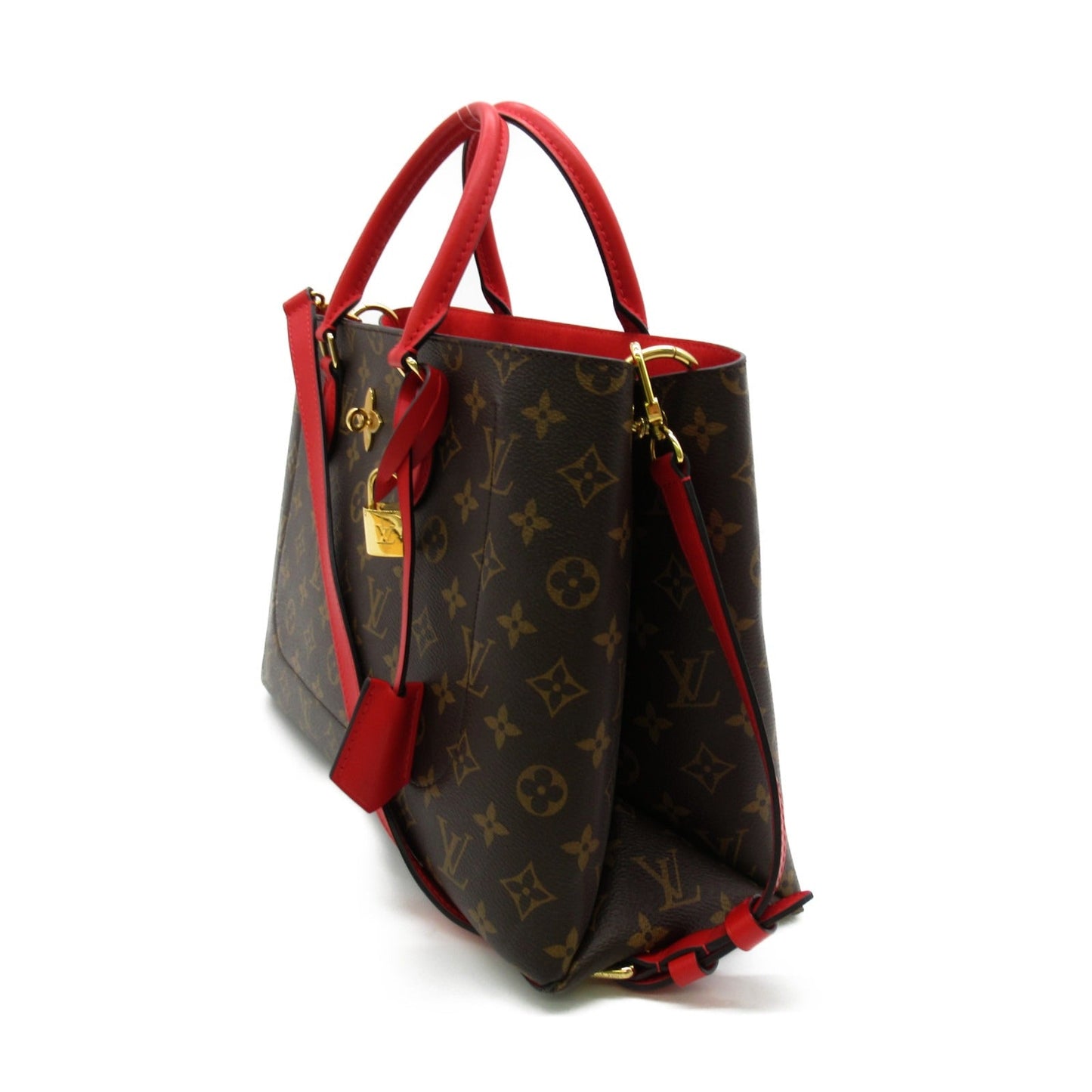 Louis Vuitton Flower Tote Bag Monogram Canvas Red