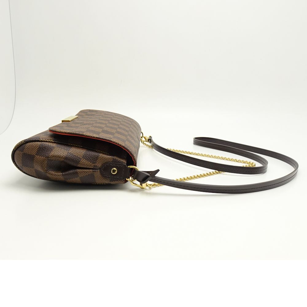 Louis Vuitton Damier Favorite MM Ebene 2WAY Bag Brown