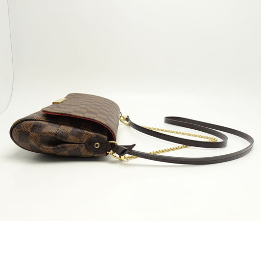 Louis Vuitton Damier Favorite MM Ebene 2WAY Bag Brown