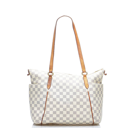 Louis Vuitton Damier Azur Totally PM Shoulder Bag White