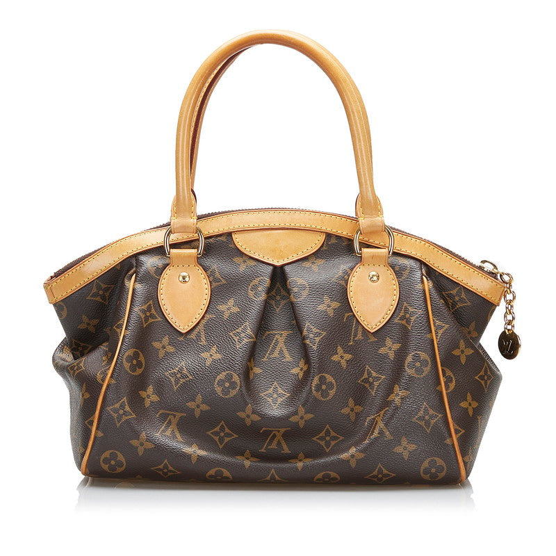 Louis Vuitton Monogram Tivoli PM Handbag Brown PVC Leather