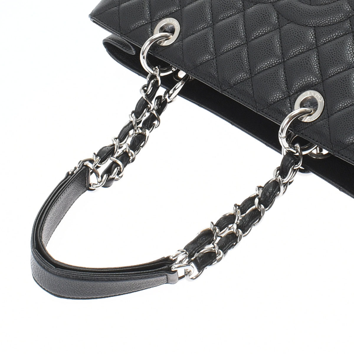 Chanel Matelasse Gst Black silver Hardware Caviar Skin Tote Bag