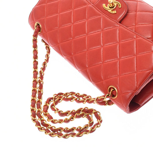 Chanel Matelasse Double Face Chain Shoulder Red Gold Hardware Lambskin Shoulder Bag