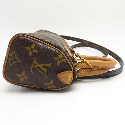 Louis Vuitton Monogram Mini Speedy Brown Mini Bag Pouch