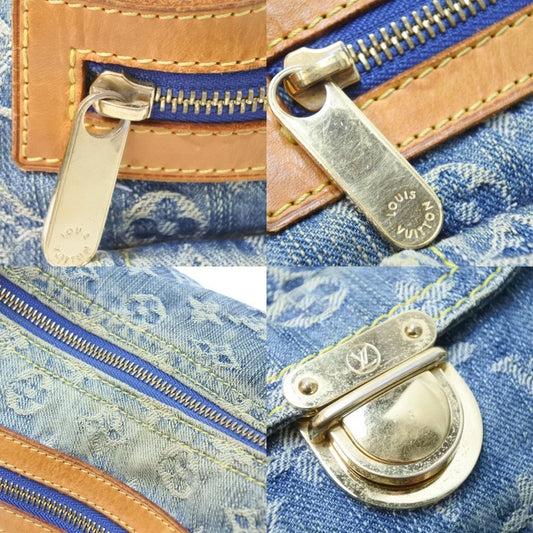 Louis Vuitton Monogram Denim Baggy PM Shoulder Bag Blue