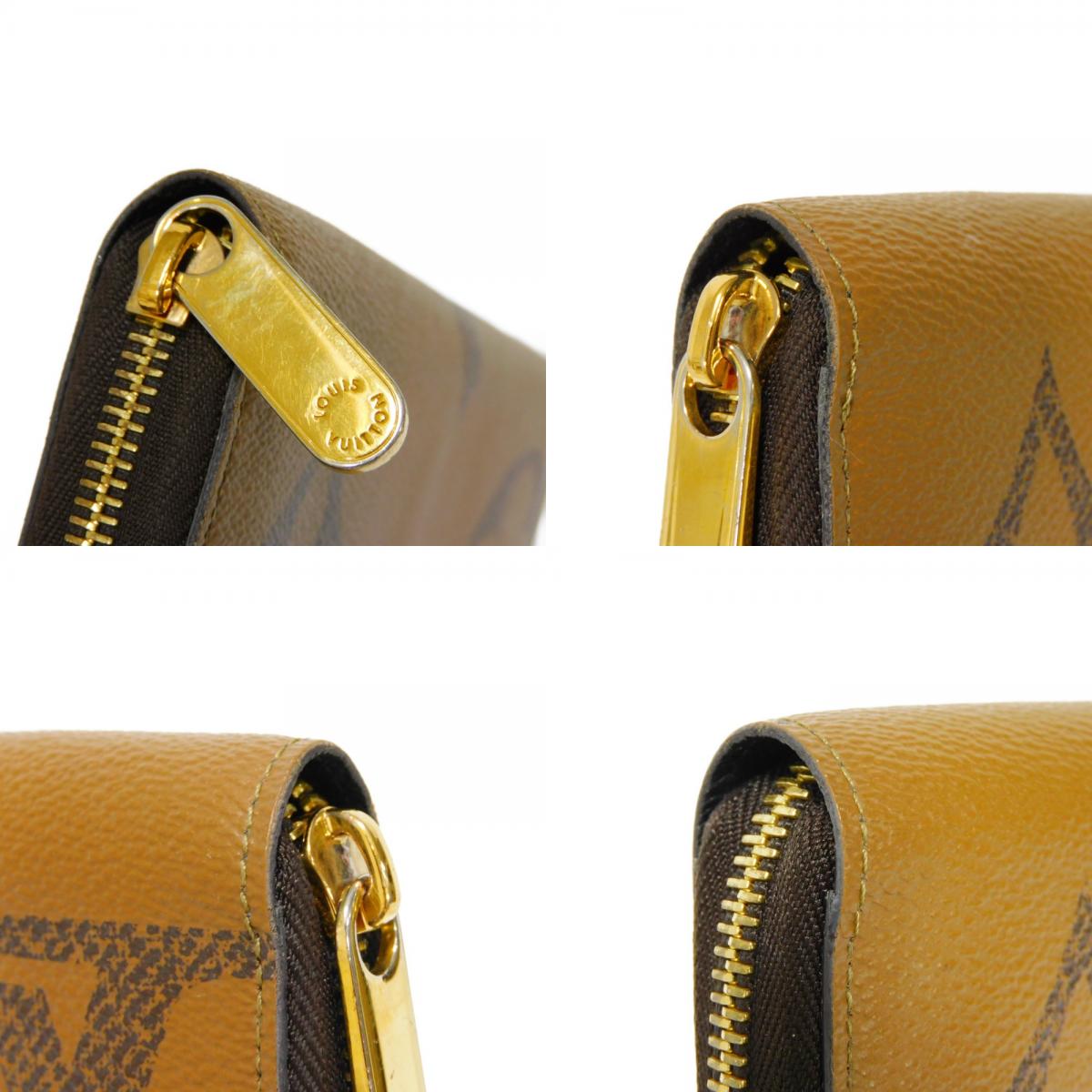 Louis Vuitton Long Wallet Zippy Wallet LV Logo Brown