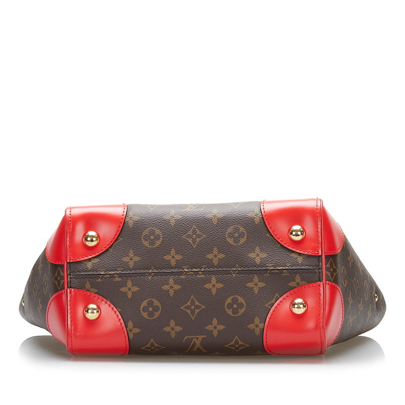 Louis Vuitton Phoenix PM Handbag Shoulder Bag Brown Red