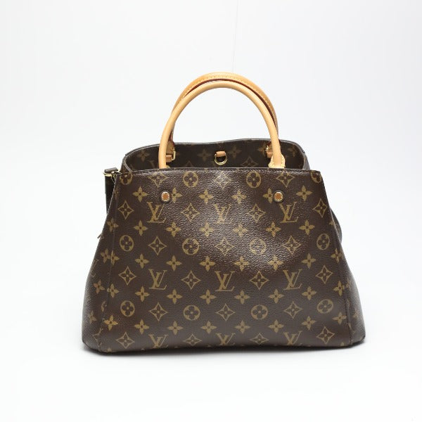 Louis Vuitton Montaigne MM Monogram Handbag Brown