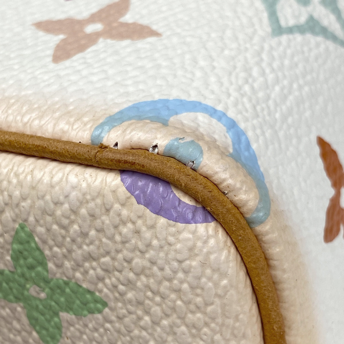 Louis Vuitton Mini Speedy Handbag Monogram Multicolor White