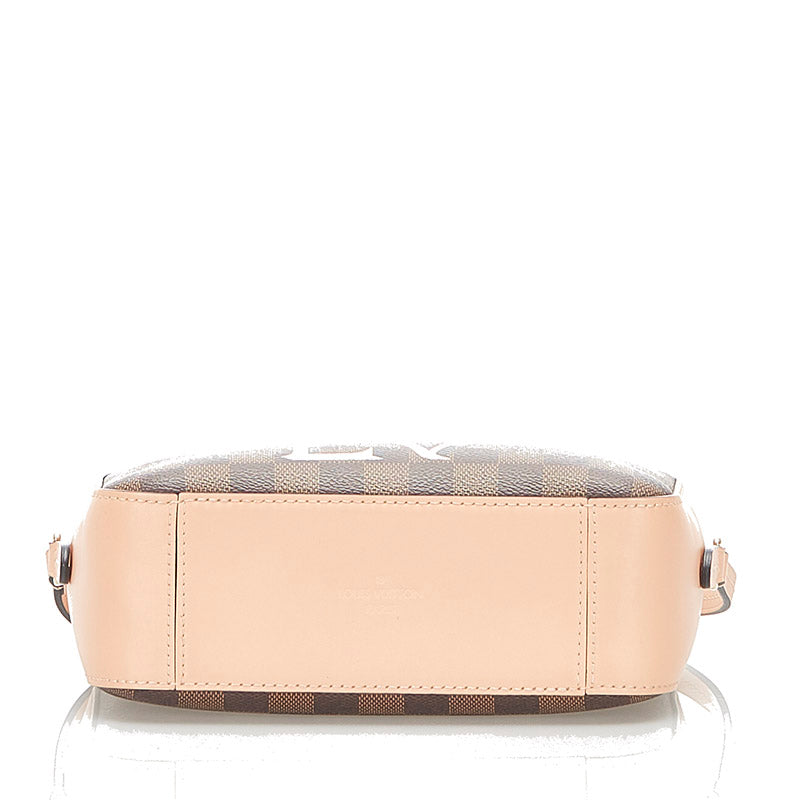 Louis Vuitton Damier Shoulder Bag Brown Pink