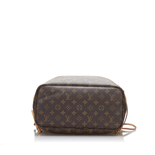 Louis Vuitton Monogram Neverfull MM Tote Bag Shoulder Bag Brown