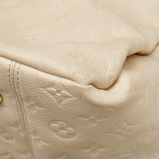 Louis Vuitton Empreinte Artsy MM Shoulder Bag Neige Beige