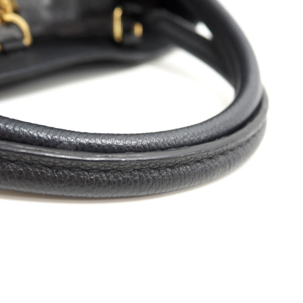 Louis Vuitton Montaigne MM Monogram Emplant Handbag Black