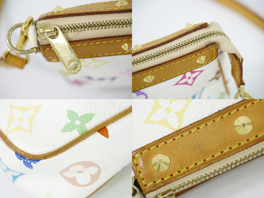 Louis Vuitton Lv Pochette Accessoire Monogram Shoulder Bag White