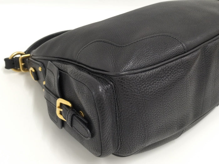Prada Shoulder Bag Leather Black
