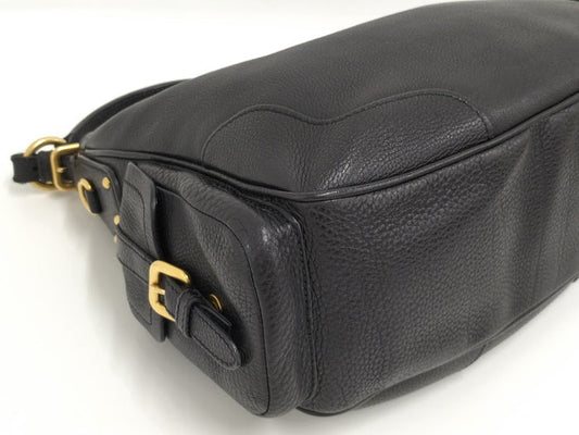 Prada Shoulder Bag Leather Black