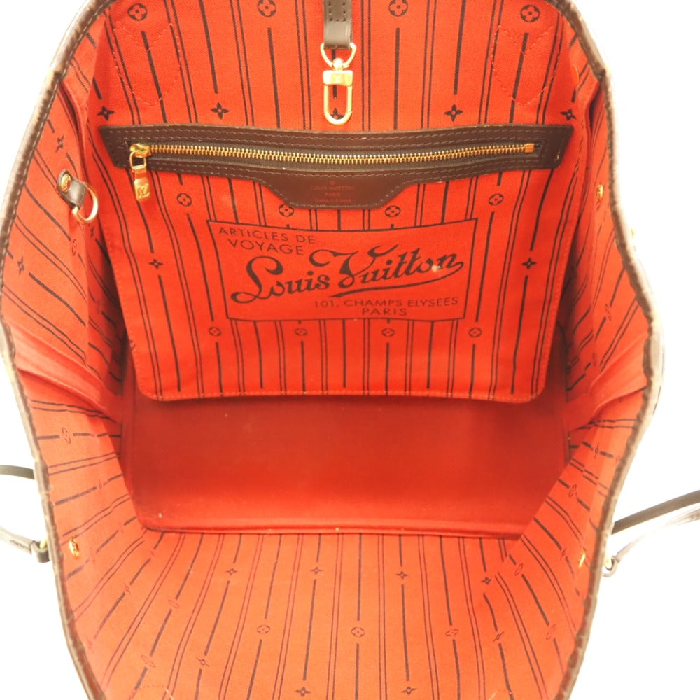 Louis Vuitton Neverfull MM Damier Handbag Brown