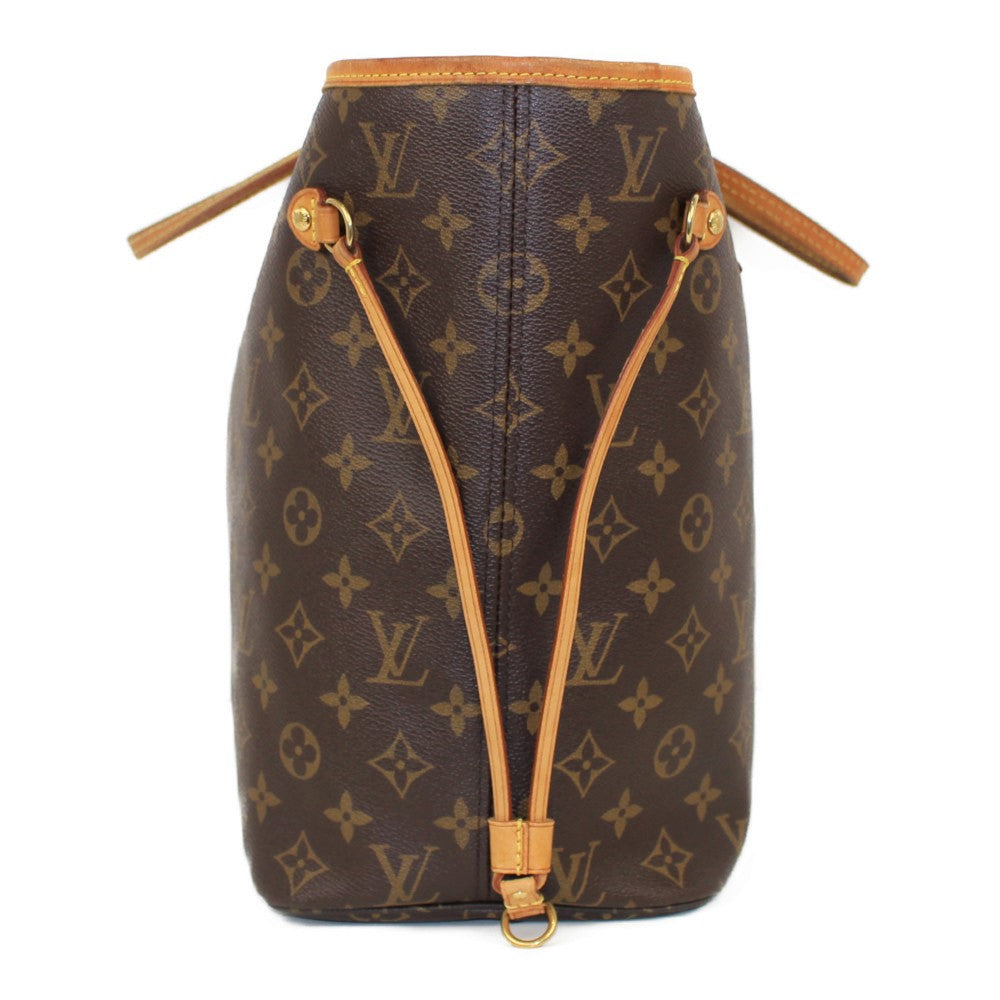 Louis Vuitton Neverfull MM Handbag Tote Bag Monogram Brown