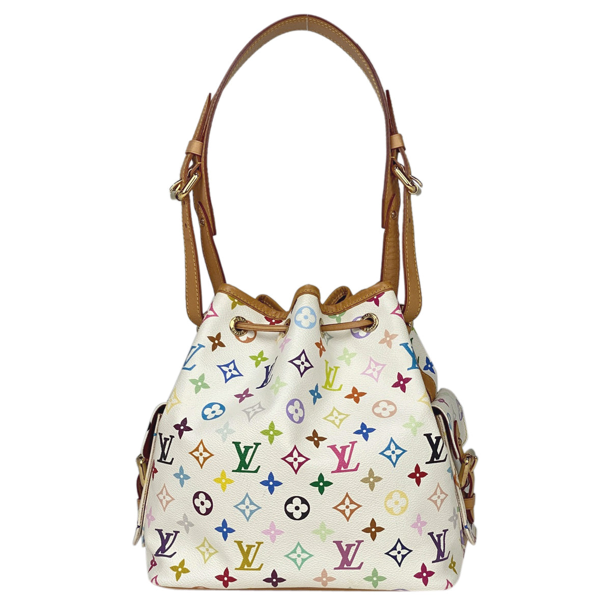 Louis Vuitton Petit Noe Drawstring Shoulder Bag Monogram Multicolor