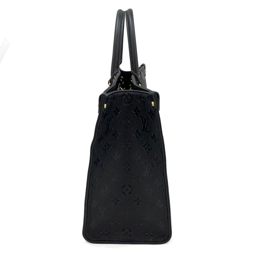 Louis Vuitton OnTheGo MM Shoulder Bag Monogram Implant Noir Black