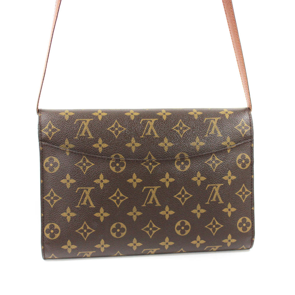 Louis Vuitton Monogram Bordeaux Shoulder Clutch Bag Shoulder Bag Brown