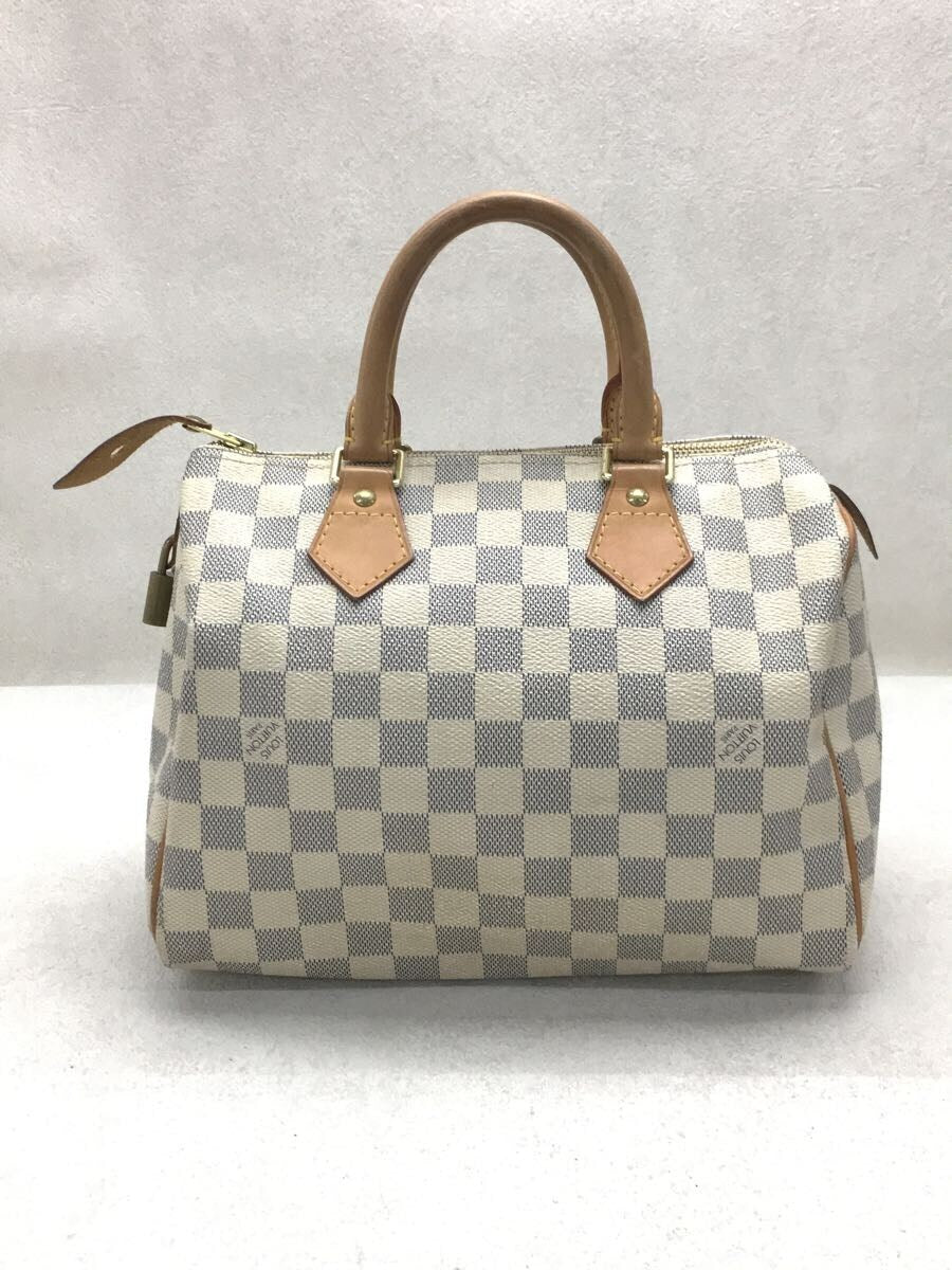 Louis Vuitton Speedy Handbag Damier Azur White