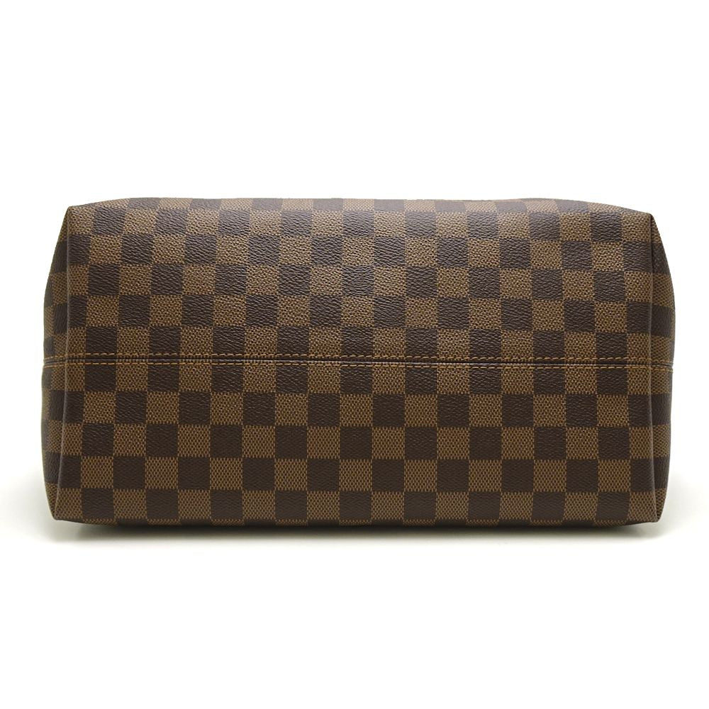 Louis Vuitton Damier Jena MM Ebene Shoulder Tote Brown Bag