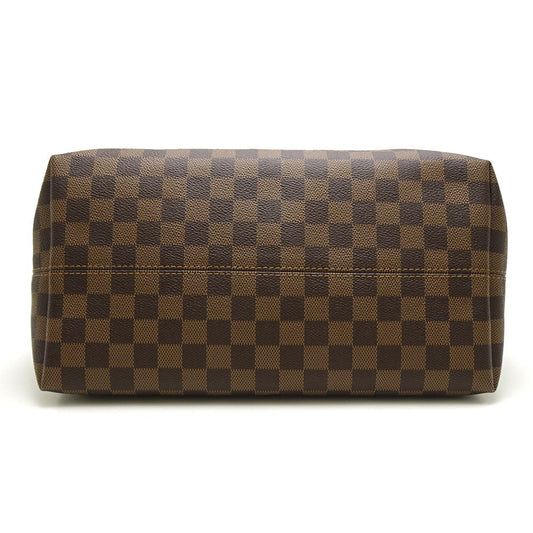 Louis Vuitton Damier Jena MM Ebene Shoulder Tote Brown Bag