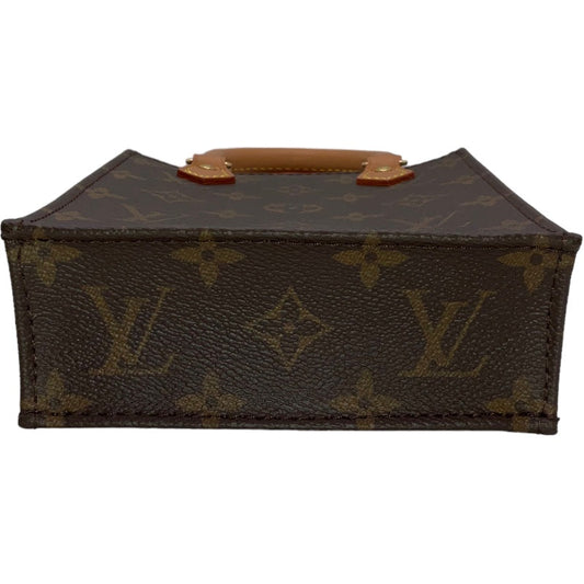 Louis Vuitton Petite Sac Plat Monogram Gold Hardware Shoulder Bag