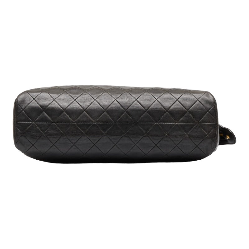 Chanel Coco Mark Chain Tote Bag Lambskin Black Gold