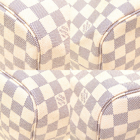 Louis Vuitton Damier Azur New Neverfull MM Tote Bag