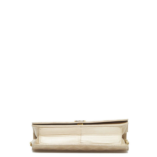 Chanel Coco Mark Chain Shoulder Bag Beige
