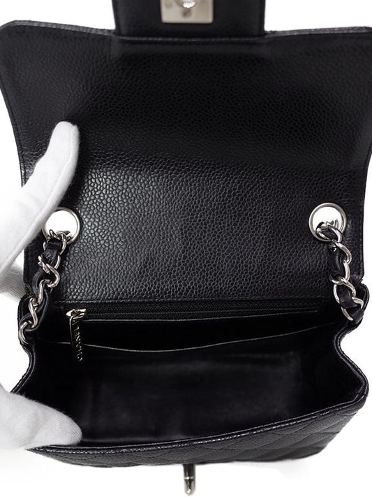 Chanel Mini Matelasse Chain Shoulder Bag Black