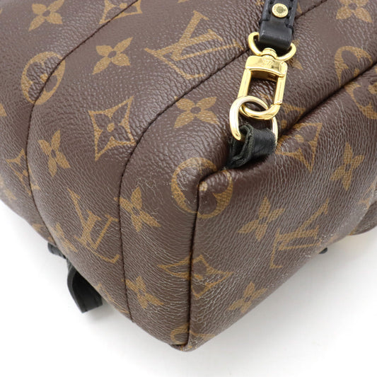 Louis Vuitton Monogram Palm Springs Backpack Mini Rucksack Leather Black