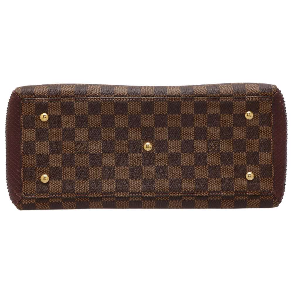 Louis Vuitton Handbag Damier Ebene Normandy Python