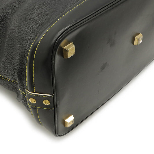 Louis Vuitton Suhari Lockit GM Shoulder Bag Leather Noir Black Black Gold Hardware
