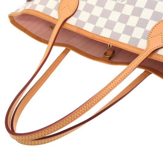 Louis Vuitton Damier Azur New Neverfull MM Tote Bag White