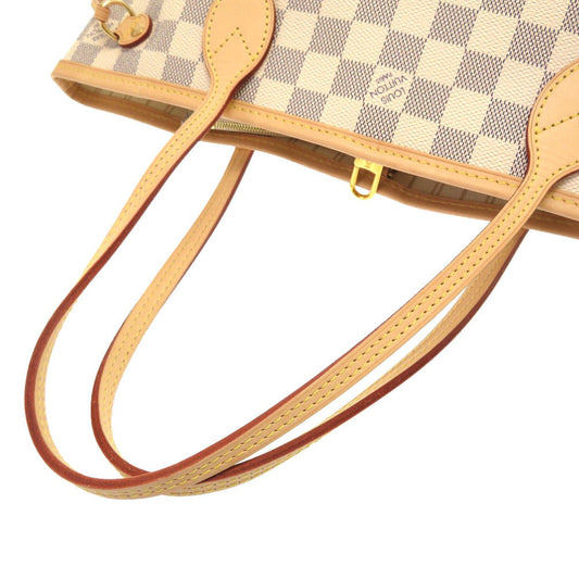 Louis Vuitton Damier Azur New Neverfull PM Tote Bag White