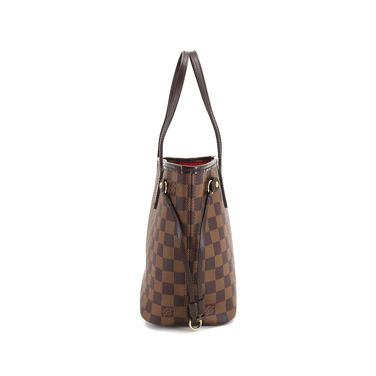 Louis Vuitton Damier Neverfull PM Tote Bag Ebene Brown