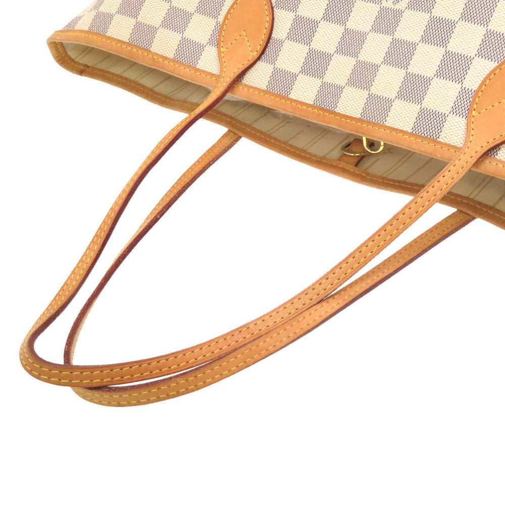 Louis Vuitton Damier Azur Neverfull MM Tote Bag White